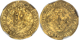 FRANCE / CAPÉTIENS - FRANCE / ROYAL
Charles VII (1422-1461). Royal d’or, 1ère émission ND (1429-1431), Bourges.
Av. KAROLVSx DEI GRA - FRACORVx REX (a...