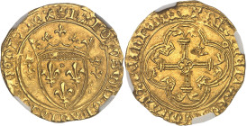 FRANCE / CAPÉTIENS - FRANCE / ROYAL
Charles VII (1422-1461). Écu d’or à la couronne 3e type, 5e émission ND (1448), Toulouse.
Av. (couronnelle pointée...