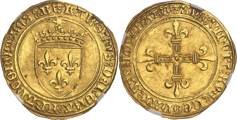 FRANCE / CAPÉTIENS - FRANCE / ROYAL
Charles VIII (1483-1498). Écu d’or au soleil...