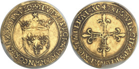FRANCE / CAPÉTIENS - FRANCE / ROYAL
Gênes, Louis XII (1499-1512). Écu d’or au soleil, seconde période d’occupation de Gênes ND (1507-1512), Gênes.
Av....