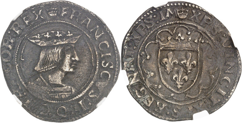 FRANCE / CAPÉTIENS - FRANCE / ROYAL
François Ier (1515-1547). Demi-teston, 2e ty...