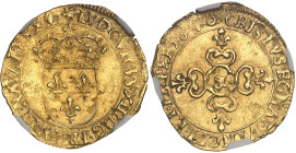 FRANCE / CAPÉTIENS - FRANCE / ROYAL
Louis XIII (1610-1643). Écu d’or au soleil, 1er type 1640, &, Aix-en-Provence.
Av. (à 12 h) LVDOVICVS. XIII. D: G....