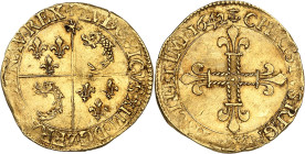 FRANCE / CAPÉTIENS - FRANCE / ROYAL
Louis XIII (1610-1643). Écu d’or au soleil du Dauphiné 1642, Z, Grenoble.
Av. + LVDOVICVS. XIII. D: G - FRAN. ET. ...