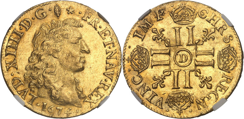 FRANCE / CAPÉTIENS - FRANCE / ROYAL
Louis XIV (1643-1715). Louis d’or à la tête ...