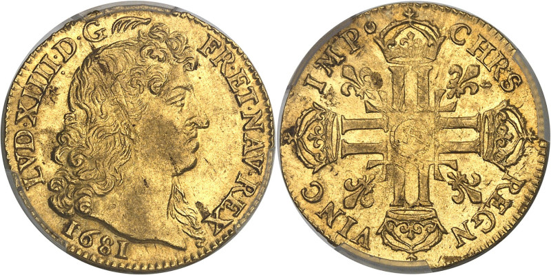 FRANCE / CAPÉTIENS - FRANCE / ROYAL
Louis XIV (1643-1715). Louis d’or à la tête ...