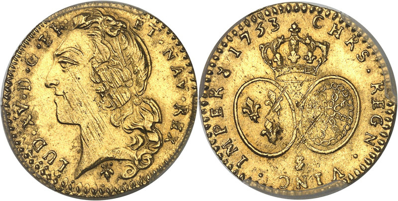 FRANCE / CAPÉTIENS - FRANCE / ROYAL
Louis XV (1715-1774). Demi-louis d’or au ban...