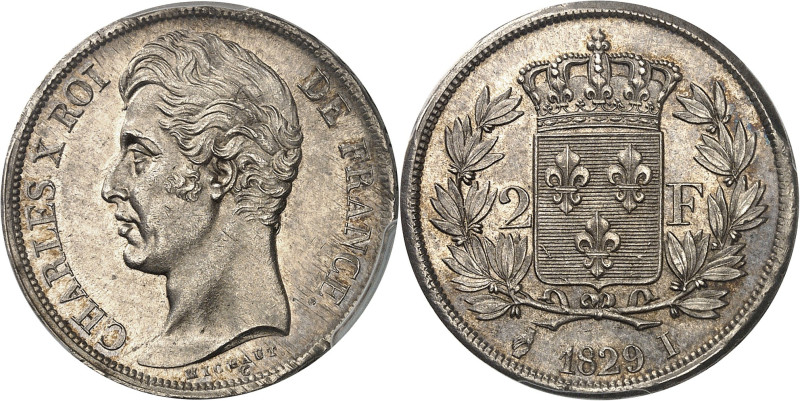 FRANCE
Charles X (1824-1830). 2 francs 1829, I, Limoges.
Av. CHARLES X ROI DE FR...