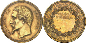 FRANCE
Second Empire / Napoléon III (1852-1870). Médaille d’Or, Exposition universelle de 1855, par Albert Barre 1855, Paris.
Av. NAPOLEON III - EMP...