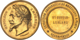 FRANCE
Second Empire / Napoléon III (1852-1870). Médaille d’Or, Exposition Universelle de 1867, maison de chauffage de Mme veuve Duvoir-Leblanc, par ...