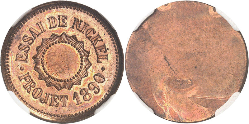 FRANCE
IIIe République (1870-1940). Essai uniface de nickel ou projet de T. Mic...