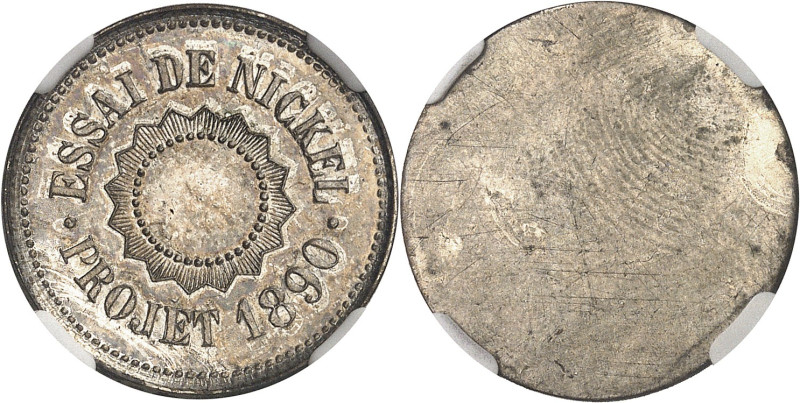 FRANCE
IIIe République (1870-1940). Essai uniface de nickel ou projet de T. Mic...