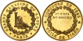 FRANCE
IIIe République (1870-1940). Médaille d’Or, 1er prix du concours de 1895, Voile de piano, des Grands magasins du Louvre 1895, Paris.
Av. GRAN...
