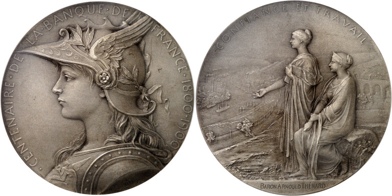 FRANCE
IIIe République (1870-1940). Médaille, centenaire de la Banque de France...