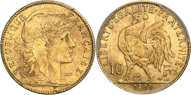 FRANCE
IIIe République (1870-1940). 10 francs Marianne 1899, Paris.
Av. REPUBL...