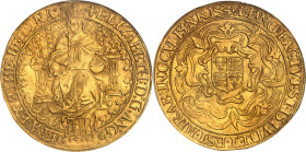GRANDE-BRETAGNE - UNITED KINGDOM
Élisabeth Ire (1558-1603). Souverain, 2e émission ND (1560-1561), Londres.
Av. (différent) ELIZABETH: D’. G’. ANG’....