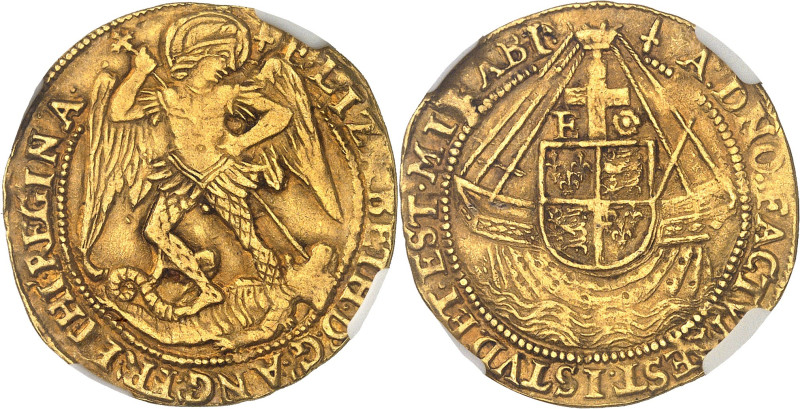 GRANDE-BRETAGNE - UNITED KINGDOM
Élisabeth Ire (1558-1603). Ange d’or, 5e émiss...