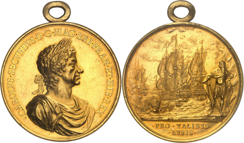GRANDE-BRETAGNE - UNITED KINGDOM
Charles II (1660-1685). Médaille d’Or au modul...