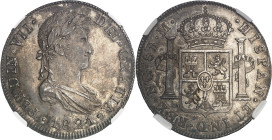 GUATEMALA
Ferdinand VII (1808-1833). 8 réaux 1821 M, NG, Guatemala.
Av. FERDIN. VII. - DEI. GRATIA. Buste lauré, drapé et cuirassé à droite ; au-des...