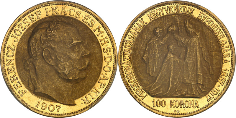 HONGRIE - HUNGARY
François-Joseph Ier (1848-1916). 100 korona, 40e anniversaire...