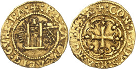 ITALIE - ITALY
Gênes, Paolo di Campofregoso, Gouverneur pour le Duc de Milan (1488). Ducat ND (1488), Gênes.
Av. +: P: C: CA: DUCALIS: GVBE: I: A:. ...