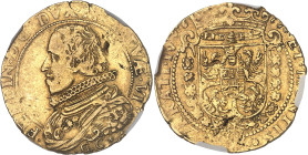 ITALIE - ITALY
Mantoue, Ferdinand Gonzague (1612-1626). Doppia 1617, Casale.
Av. .FERDIN. D. G. DVX. MANTVÆ. VI. Buste cuirassé et drapé du duc à ga...