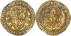 ITALIE - ITALY
Naples (royaume de), Charles II d’Anjou (1285-1309). Salut ou carlin d’Or ND (1285-1309), Naples.
Av. + KAROL'. SCD’. DEI. GRA. IERL'...