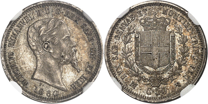 ITALIE - ITALY
Savoie-Sardaigne, Victor-Emmanuel II (1849-1861). 50 centimes 18...