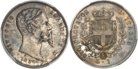 ITALIE - ITALY
Victor-Emmanuel II, roi élu (1859-1861). 1 lire, 1er type 1859, B, Bologne.
Av. VITTORIO - EMANUELE II. Tête nue à droite, au-dessous...