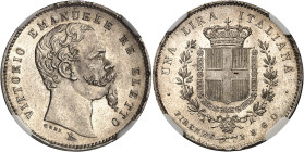 ITALIE - ITALY
Victor-Emmanuel II, roi élu (1859-1861). 1 lire, 2e type 1860, Florence.
Av. VITTORIO EMANUELE RE ELETTO. Tête nue à droite, au-desso...