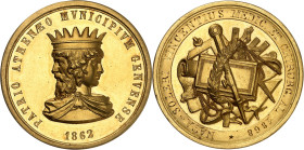 ITALIE - ITALY
Victor-Emmanuel II (1861-1878). Médaille d’Or, Prix de l’Université de Gênes au médecin-chirurgien Vincent Nata-Soleri 1862 et 1868.
...