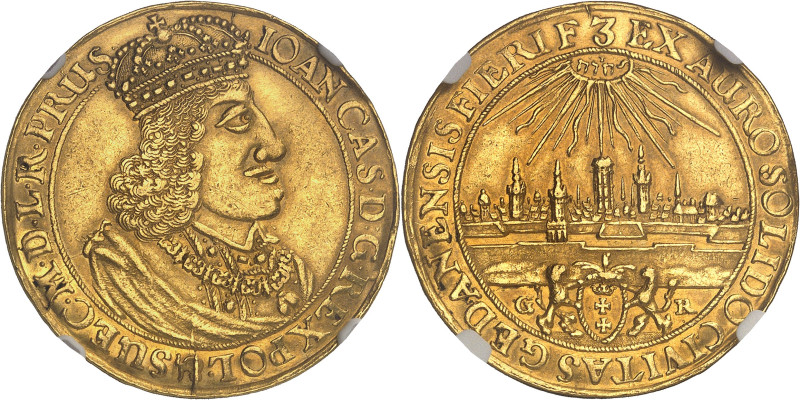 POLOGNE - POLAND
Jean II Casimir Vasa (1649-1668). 3 ducats ND (1650-1658) GR, ...