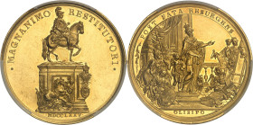 PORTUGAL
Joseph Ier (1750-1777). Médaille d’Or, monument équestre du Roi à Lisbonne après la reconstruction de ville détruite par le tremblement de t...