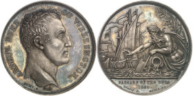 PORTUGAL
Jean VI (1799-1826). Médaille, Bataille du Douro (Seconde bataille de Porto), le duc de Wellington, par Brenet et Dubois chez James Mudie 18...