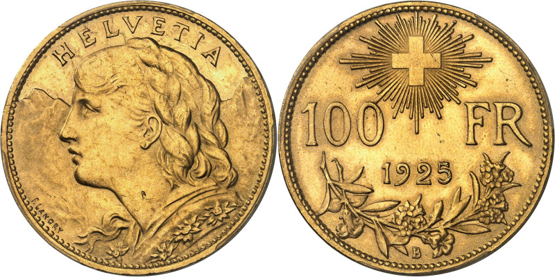 SUISSE - SWITZERLAND
Confédération Helvétique (1848 à nos jours). 100 francs Vr...