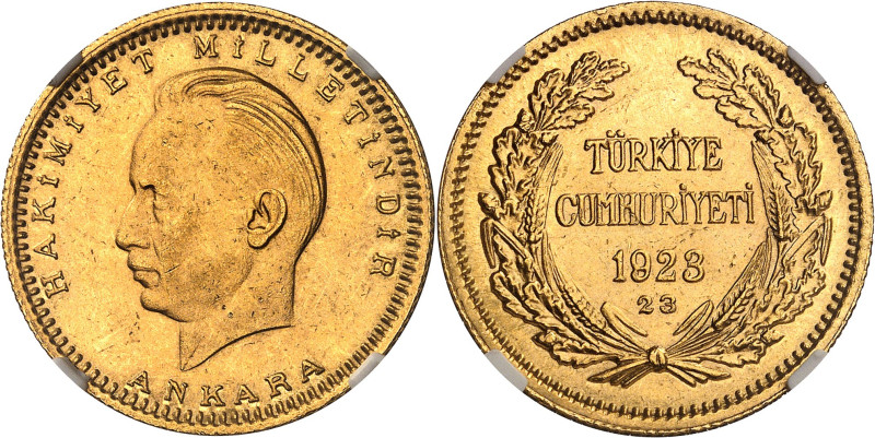 TURQUIE - TURKEY
République, Ismet Inönü (1938-1950). 250 kurush 1946 (1923/23)...