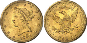 USA - UNITED STATES OF AMERICA
République fédérale des États-Unis d’Amérique (1776-à nos jours). 10 dollars Liberty, avec devise 1901, S, San Francis...