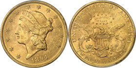 USA - UNITED STATES OF AMERICA
République fédérale des États-Unis d’Amérique (1776-à nos jours). 20 dollars Liberty, avec devise 1894, Philadelphie....