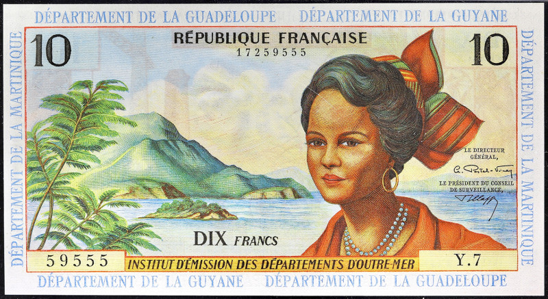 ANTILLES FRANÇAISES - FRENCH ANTILLES
10 francs type “Femme antillaise” ND (196...