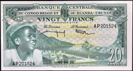 CONGO BELGE - BELGIAN CONGO
20 francs 01-06-1959.
P.31.
Alphabet AP - 201524, type toujours recherché dans cet état de conservation.
PMG 64 EPQ Ch...