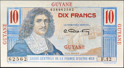 GUYANE FRANÇAISE - FRENCH GUIANA
10 francs type “Colbert” ND (1946).
P.20a.
Top Pop : c’est le plus bel exemplaire gradé ! Alphabet F.12 - numéro 6...
