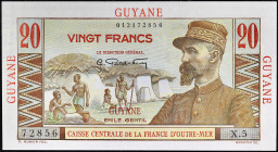 GUYANE FRANÇAISE - FRENCH GUIANA
20 francs type “Émile Gentil” ND (1946).
P.21a.
C’est le second plus haut grade ! Alphabet X.5 - numéro 72856, typ...