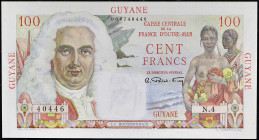 GUYANE FRANÇAISE - FRENCH GUIANA
100 francs type “La Bourdonnais” ND (1946).
P.23a.
Alphabet N.4 - numéro 40446, type très rare et introuvable dans...