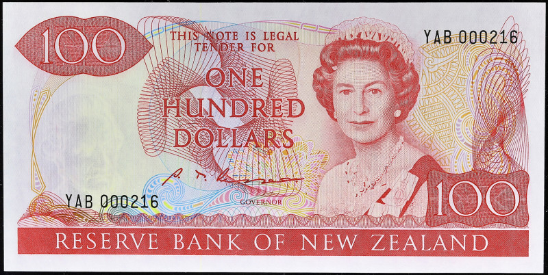 NOUVELLE-ZÉLANDE - NEW ZEALAND
100 dollars ND (1985-89).
P.175b.
C’est le sec...