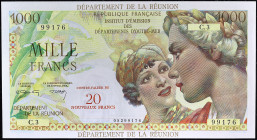 RÉUNION (ÎLE DE LA) - REUNION
20 nouveaux francs surchargé sur 1000 francs type “Union française” ND (1971).
P.55b.
Alphabet C.3 - numéro 99176, ty...