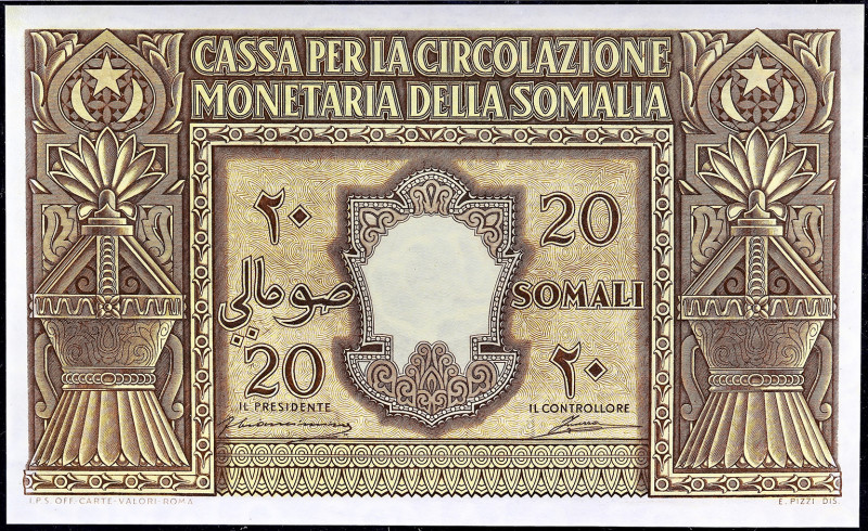 SOMALIE ITALIENNE - ITALIAN SOMALIA
20 somali type “Occupation italienne” 1950....