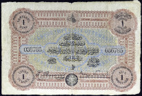TURQUIE - TURKEY
1 livre ND (1873) / AH (1290).
P.59a.
Top Pop : c’est le seul et le plus bel exemplaire gradé ! Pas d’alphabet, mais numéro 036785...