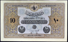 TURQUIE - TURKEY
10 livres ND (1916-17) / AH (1332).
P.92.
Alphabet G - numéro 025537, type recherché en particulier dans cet état de conservation....
