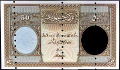 TURQUIE - TURKEY
50 livres type “SPECIMEN” avec le portrait d’Atatürk découpé ND (1926) / AH (1341).
P.122s.
Pas de série, ni de numéro, impression...