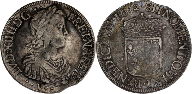 FRANCE / CAPÉTIENS - FRANCE / ROYAL
Louis XIV (1643-1715). Écu de Béarn à la mèc...