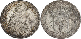 FRANCE / CAPÉTIENS - FRANCE / ROYAL
Louis XIV (1643-1715). Écu à la cravate, 1ère émission par J-B. Dufour 1673, A, Paris.
Dy.1493 - G.209 - Dav.3805 ...